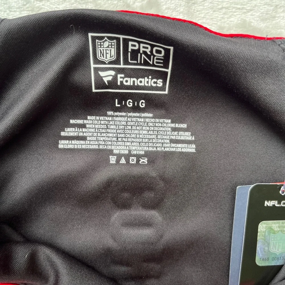 NFL Atlanta Falcons Fanatics Pro Line Quarter Zip Pullover Black Red Mens Large